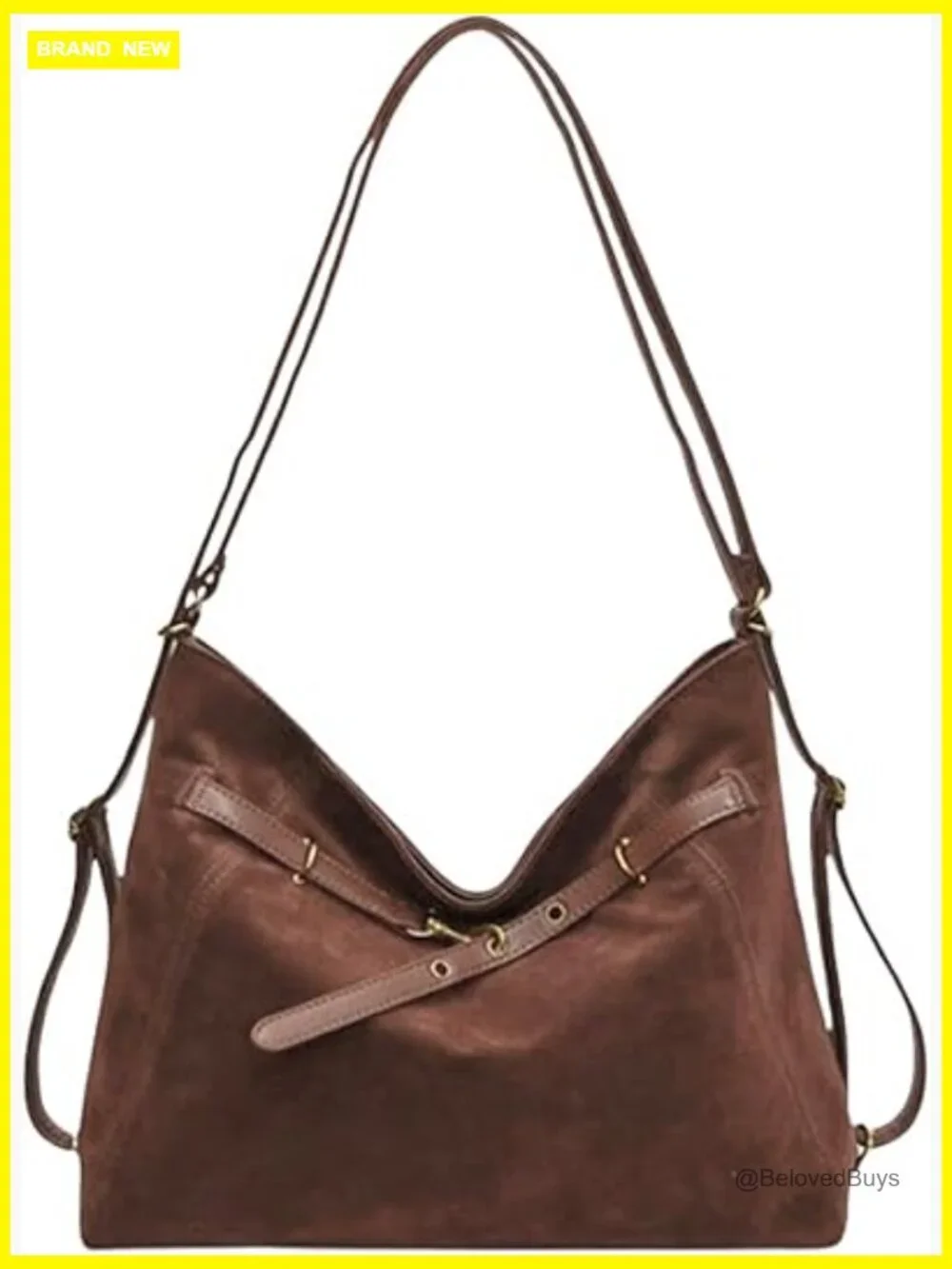 Faux Suede Crossbody Hobo Bag Large Satchel Shoulder Tote for Women